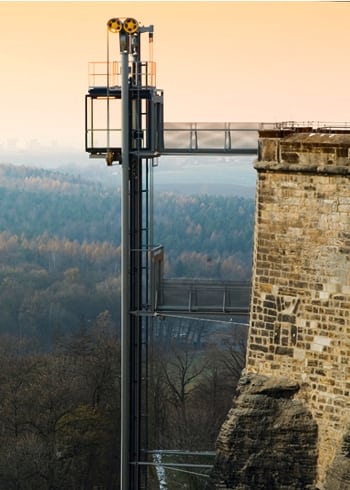 Aussichtsplattform Festung Königstein Außenaufzug Panoramaaufzug
