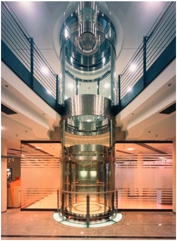 Schachtgerüste für Glasaufzüge